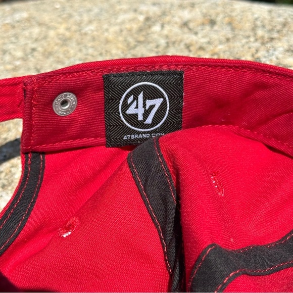 Texas Tech Red Raiders Women’s ‘47 Brand Adjustable Baseball Cap Sequin Red - Picture 7 of 8